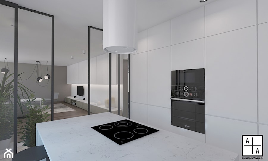 Mieszkanie 2+2, 127m2 - Kuchnia, styl minimalistyczny - zdjęcie od A+A