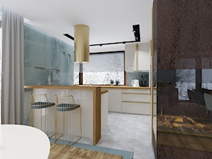 mieszkanie ze szlachetną zielenią - Kuchnia, styl glamour - zdjęcie od Katarzyna Wnęk
