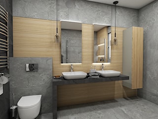łazienka kamień drewno
