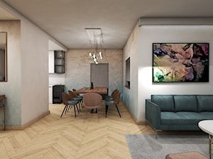 dom w zielonym odcieniu - Salon, styl nowoczesny - zdjęcie od Katarzyna Wnęk