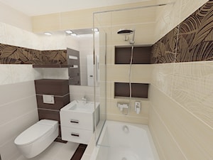 Beżowa łazienka - Łazienka, styl nowoczesny - zdjęcie od Katarzyna Wnęk