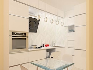 Biały aneks kuchenny - Kuchnia, styl minimalistyczny - zdjęcie od Katarzyna Wnęk