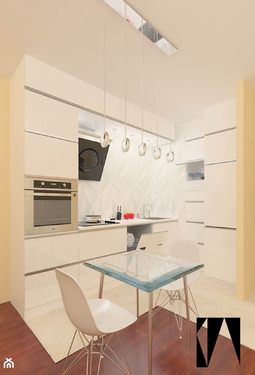 Biały aneks kuchenny - Kuchnia, styl minimalistyczny - zdjęcie od Katarzyna Wnęk