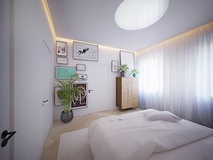 dom prywatny - Średnia biała sypialnia, styl skandynawski - zdjęcie od JOTKA PROJEKT