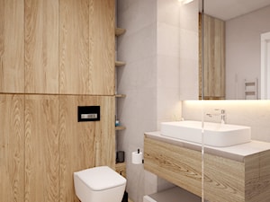 MIESZKANIE PRYWATNE 5 - Mała średnia bez okna z punktowym oświetleniem łazienka, styl nowoczesny - zdjęcie od JOTKA PROJEKT