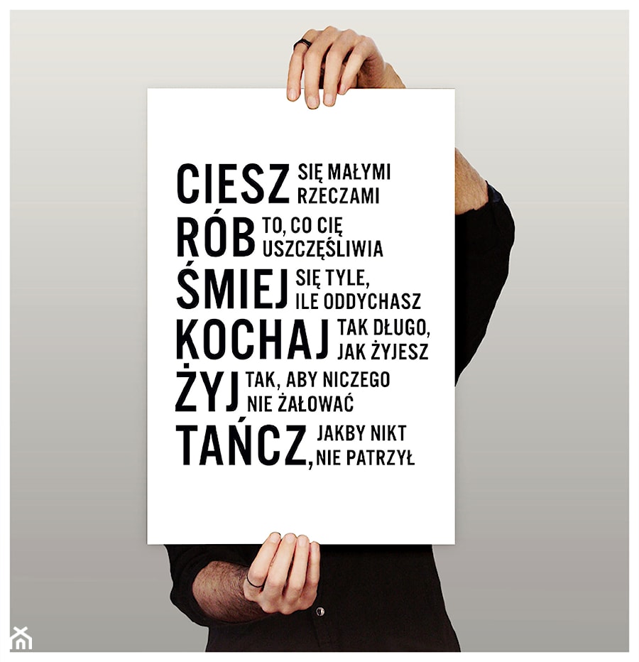 Ciesz, rób, śmiej, kochaj | Plakat - zdjęcie od TYPTYP