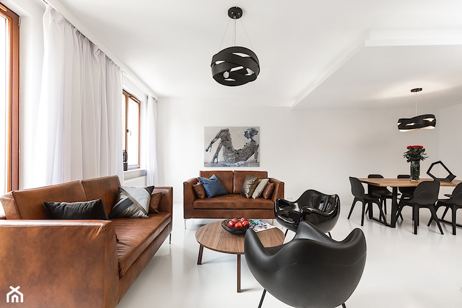 Apartament Pod Złotym Globem - Salon, styl nowoczesny - zdjęcie od NOYE Studio