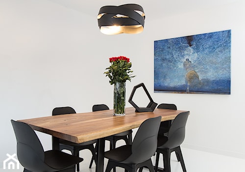 Apartament Pod Złotym Globem - Średnia szara jadalnia jako osobne pomieszczenie, styl nowoczesny - zdjęcie od NOYE Studio