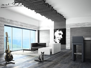 DOM 3 - Salon, styl minimalistyczny - zdjęcie od Machoń Architekci