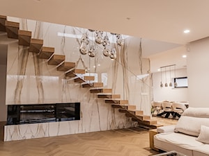 Schody półkowe - Salon, styl nowoczesny - zdjęcie od schody-dywanowe.com