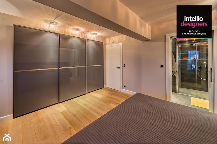 Apartment in Cracow - interior design - Sypialnia, styl minimalistyczny - zdjęcie od Intellio designers projekty wnętrz