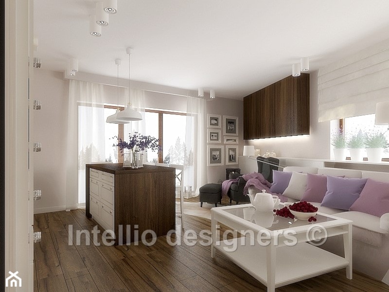 Aranżacje wnętrz - salon, livingroom - zdjęcie od Intellio designers projekty wnętrz