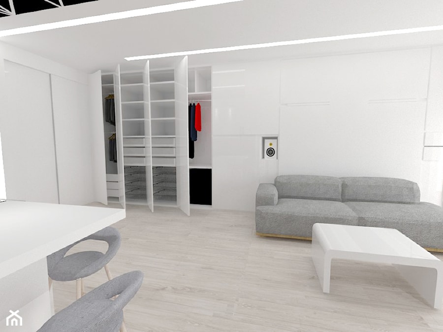 Meszkanie 45 m2 - Salon, styl minimalistyczny - zdjęcie od white interior design