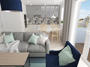 Projekt małego mieszkania - Salon - zdjęcie od white interior design