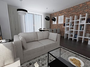 Dom_pniewy - Salon, styl nowoczesny - zdjęcie od white interior design