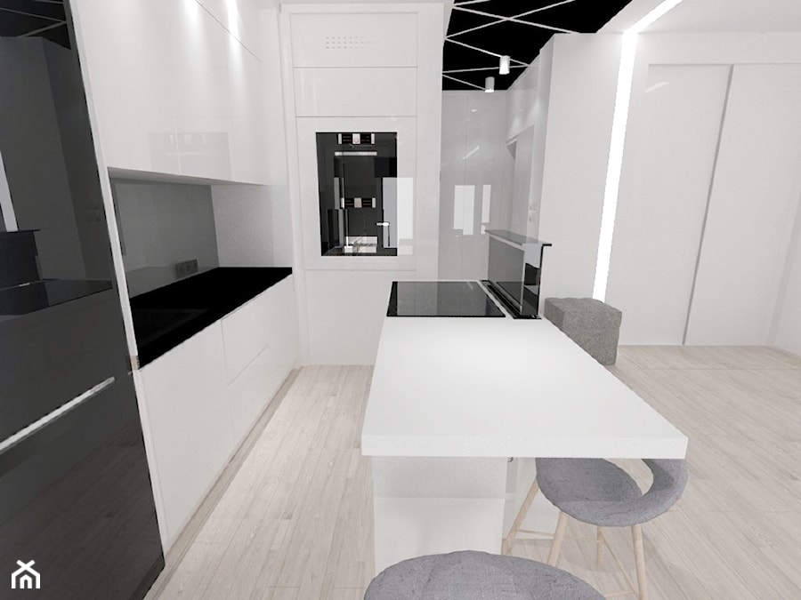 Meszkanie 45 m2 - Kuchnia, styl minimalistyczny - zdjęcie od white interior design