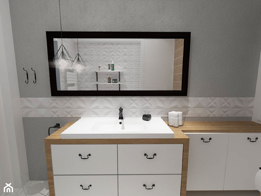 mieszkanie 70 m2 - Łazienka, styl nowoczesny - zdjęcie od white interior design