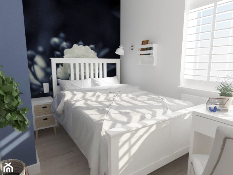 Projekt małego mieszkania - Sypialnia - zdjęcie od white interior design