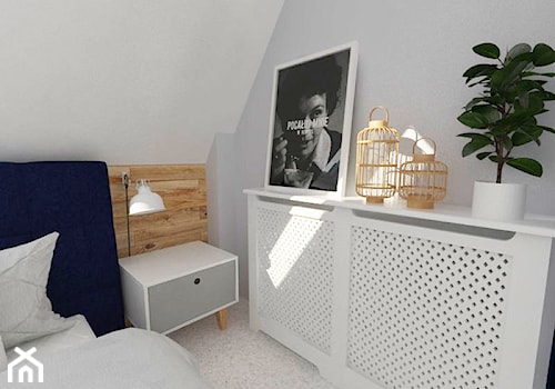 Szara sypialnia, styl nowoczesny - zdjęcie od white interior design