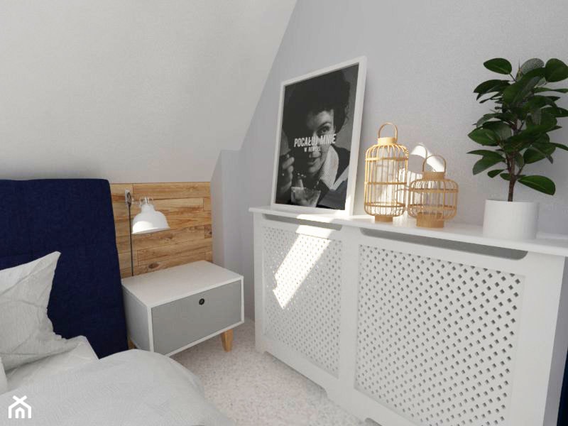 Szara sypialnia, styl nowoczesny - zdjęcie od white interior design