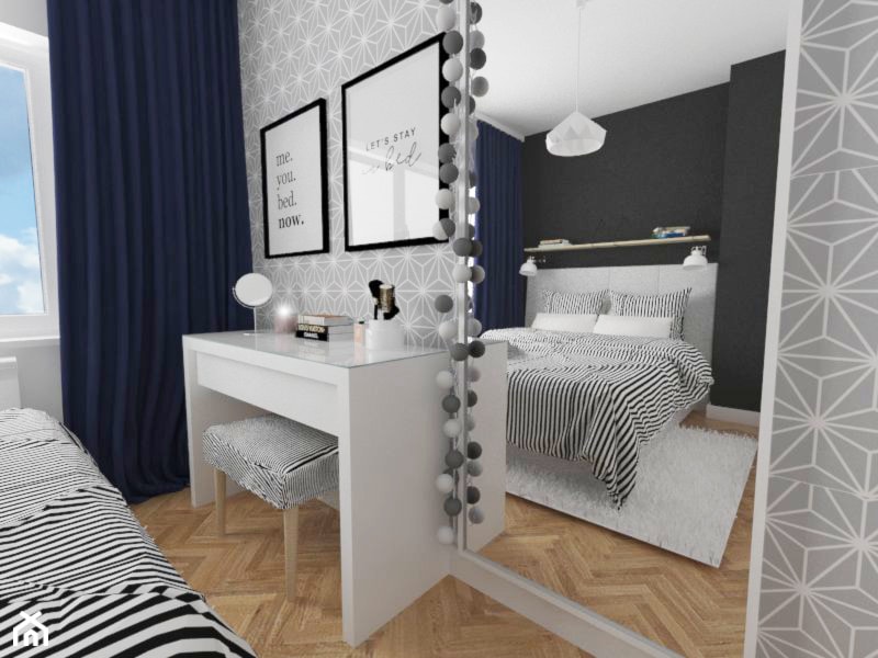 Dom w zabudowie szeregowej - Sypialnia, styl nowoczesny - zdjęcie od white interior design