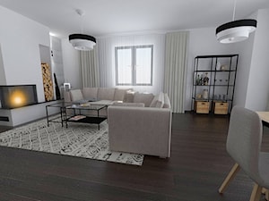 Dom_pniewy - Salon, styl nowoczesny - zdjęcie od white interior design