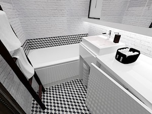 Łazienka Black&White - Łazienka, styl minimalistyczny - zdjęcie od white interior design