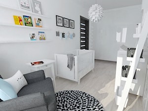 Projekt pokoju dziecięcego - Średni biały pokój dziecka dla niemowlaka dla chłopca dla dziewczynki, styl nowoczesny - zdjęcie od white interior design