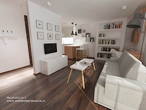 Propozycja 2 Kawalekra 33m2 - Salon, styl nowoczesny - zdjęcie od white interior design