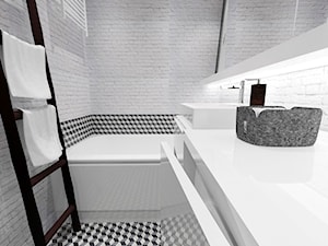 Łazienka Black&White - Łazienka, styl minimalistyczny - zdjęcie od white interior design