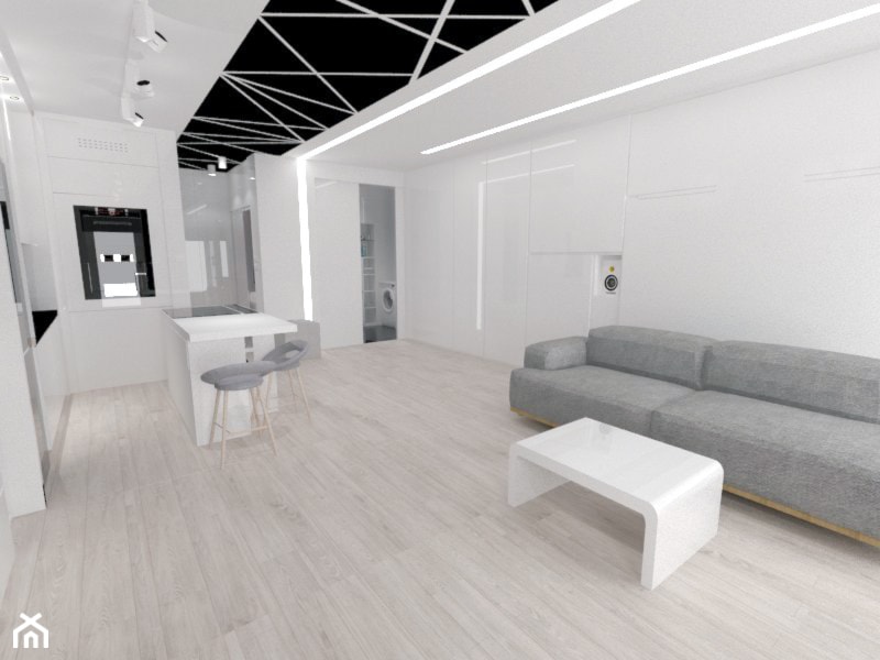 Meszkanie 45 m2 - Salon, styl minimalistyczny - zdjęcie od white interior design