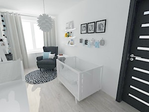 Projekt pokoju dziecięcego - Średni biały pokój dziecka dla niemowlaka dla chłopca dla dziewczynki, styl nowoczesny - zdjęcie od white interior design