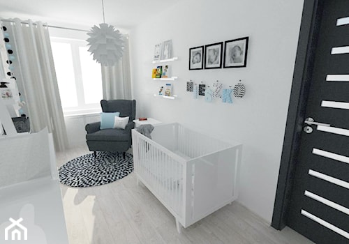 Projekt pokoju dziecięcego - Średni biały pokój dziecka dla niemowlaka dla chłopca dla dziewczynki, styl nowoczesny - zdjęcie od white interior design