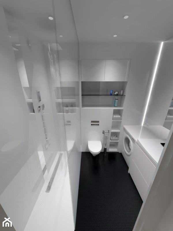 Meszkanie 45 m2 - Łazienka, styl minimalistyczny - zdjęcie od white interior design