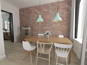 Średnia szara jadalnia jako osobne pomieszczenie - zdjęcie od white interior design