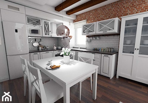 mieszkanie 70 m2 - Średnia biała jadalnia jako osobne pomieszczenie - zdjęcie od white interior design