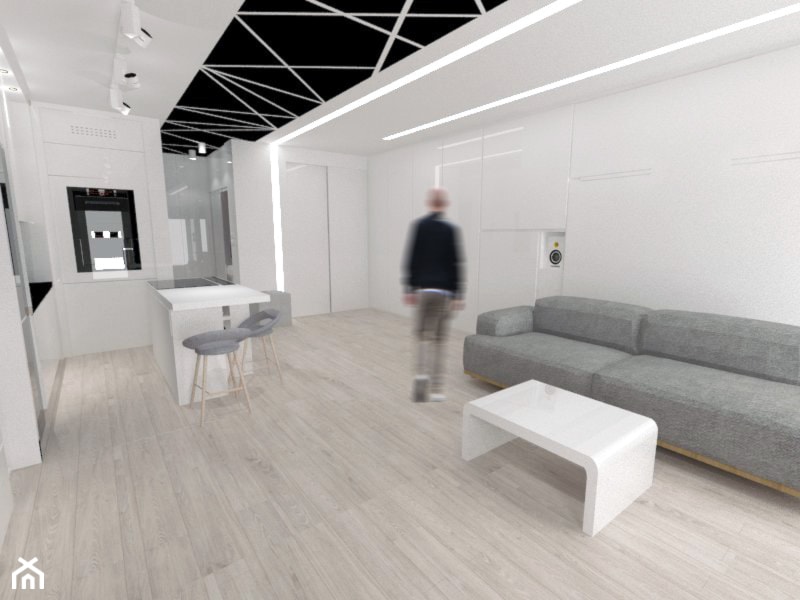 Meszkanie 45 m2 - Salon, styl minimalistyczny - zdjęcie od white interior design - Homebook