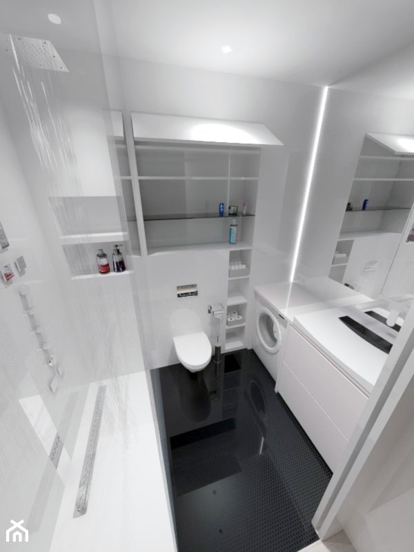 Meszkanie 45 m2 - Łazienka, styl minimalistyczny - zdjęcie od white interior design