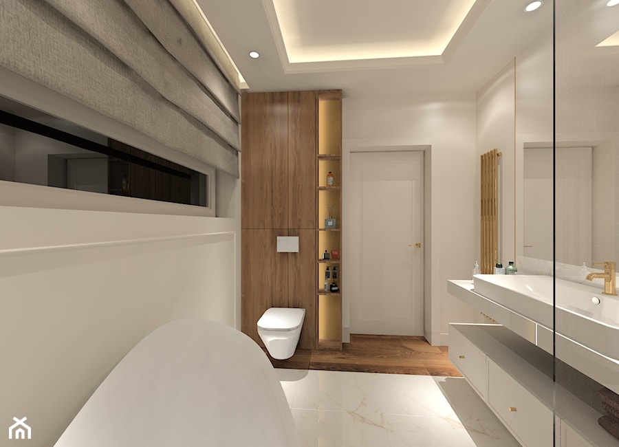 Elegancka łazienka z wanną i prysznicem - zdjęcie od MKdezere