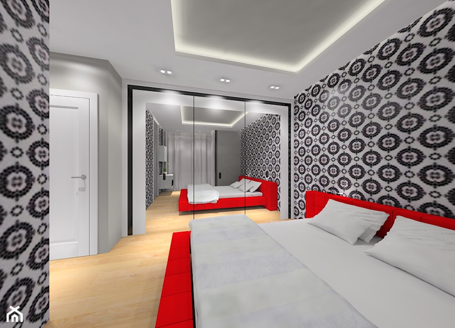 Apartament w Wilanowie - Duża sypialnia, styl nowoczesny - zdjęcie od MKdezere