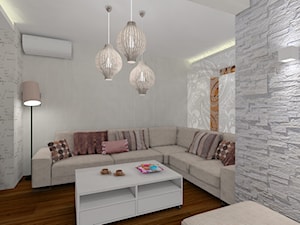 Przytulne mieszkanie - Średni biały salon, styl nowoczesny - zdjęcie od MKdezere