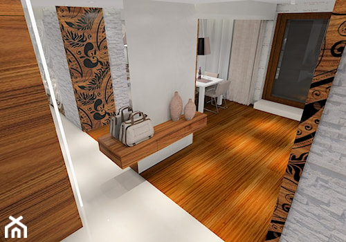 Przytulne mieszkanie - Średni biały hol / przedpokój, styl nowoczesny - zdjęcie od MKdezere