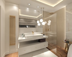 Łazienka ze złotymi płytkami - zdjęcie od MKdezere - Homebook