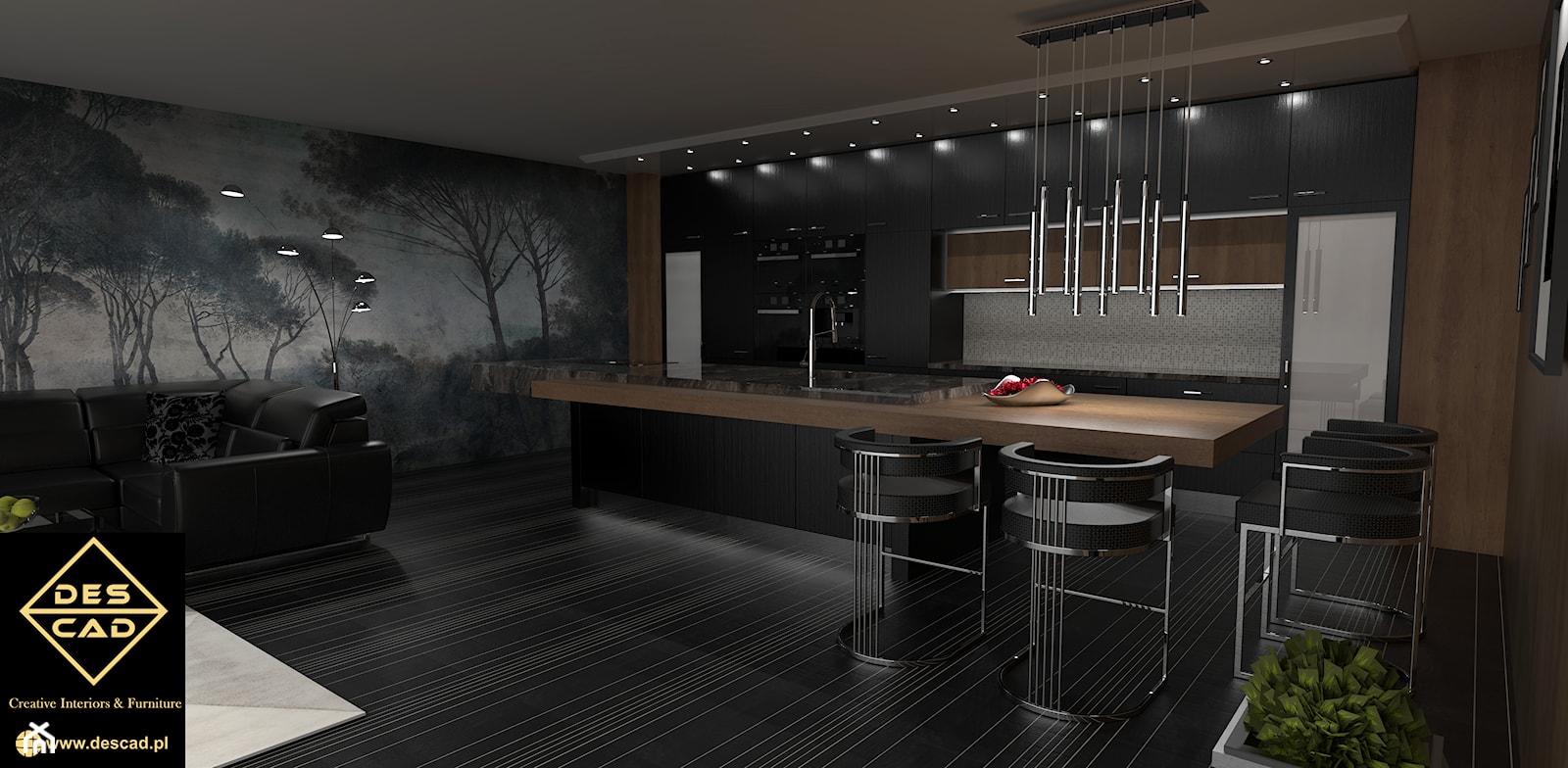 MODERN LUXURY KITCHEN DESCAD - zdjęcie od DESCAD - Pracownia Projektowa Wnętrz i Mebli - Homebook