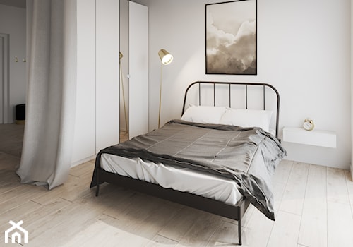Mieszkanie 2 - Średnia biała sypialnia, styl minimalistyczny - zdjęcie od Pogotowie Wnętrzarskie