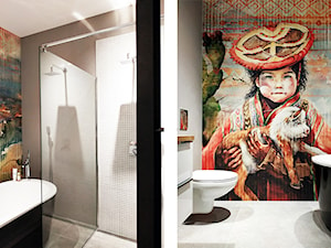 Łazienka w domu w Wawrzu - Mała bez okna łazienka, styl nowoczesny - zdjęcie od Pogotowie Wnętrzarskie