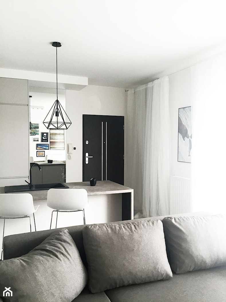 Kielce - mieszkania na wynajem - Średni biały hol / przedpokój, styl minimalistyczny - zdjęcie od Pogotowie Wnętrzarskie - Homebook