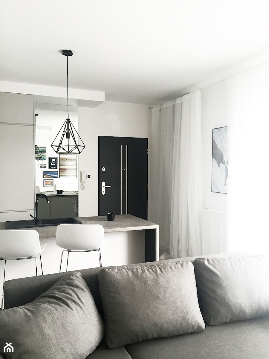 Kielce - mieszkania na wynajem - Średni biały hol / przedpokój, styl minimalistyczny - zdjęcie od Pogotowie Wnętrzarskie