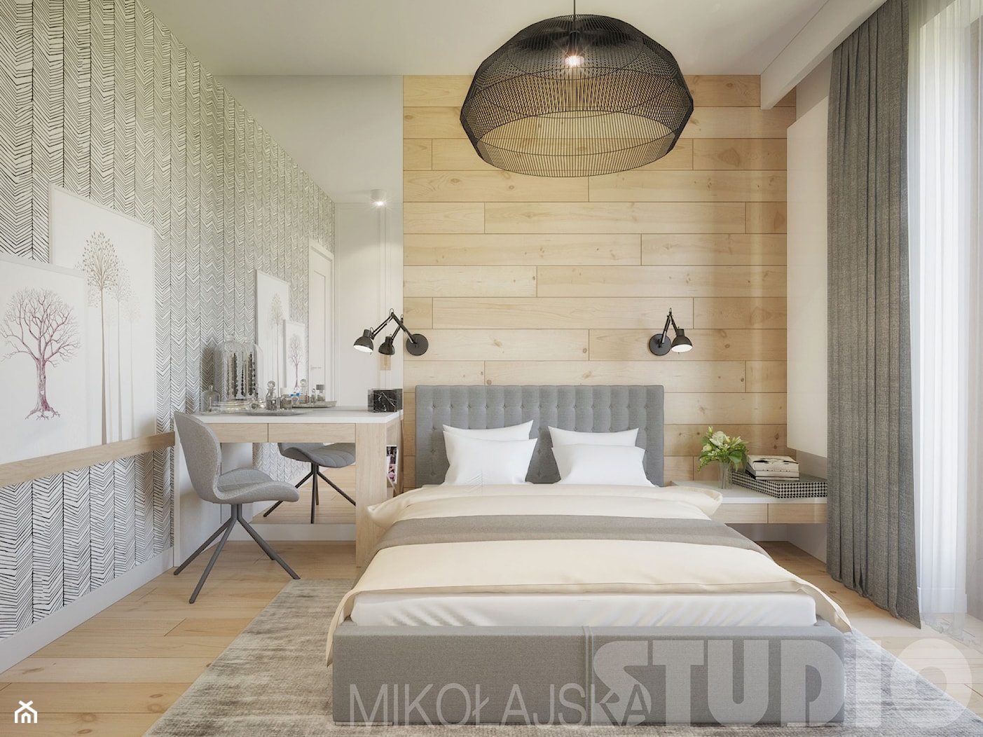 sypialnia w barwach natury - zdjęcie od MIKOŁAJSKAstudio - Homebook