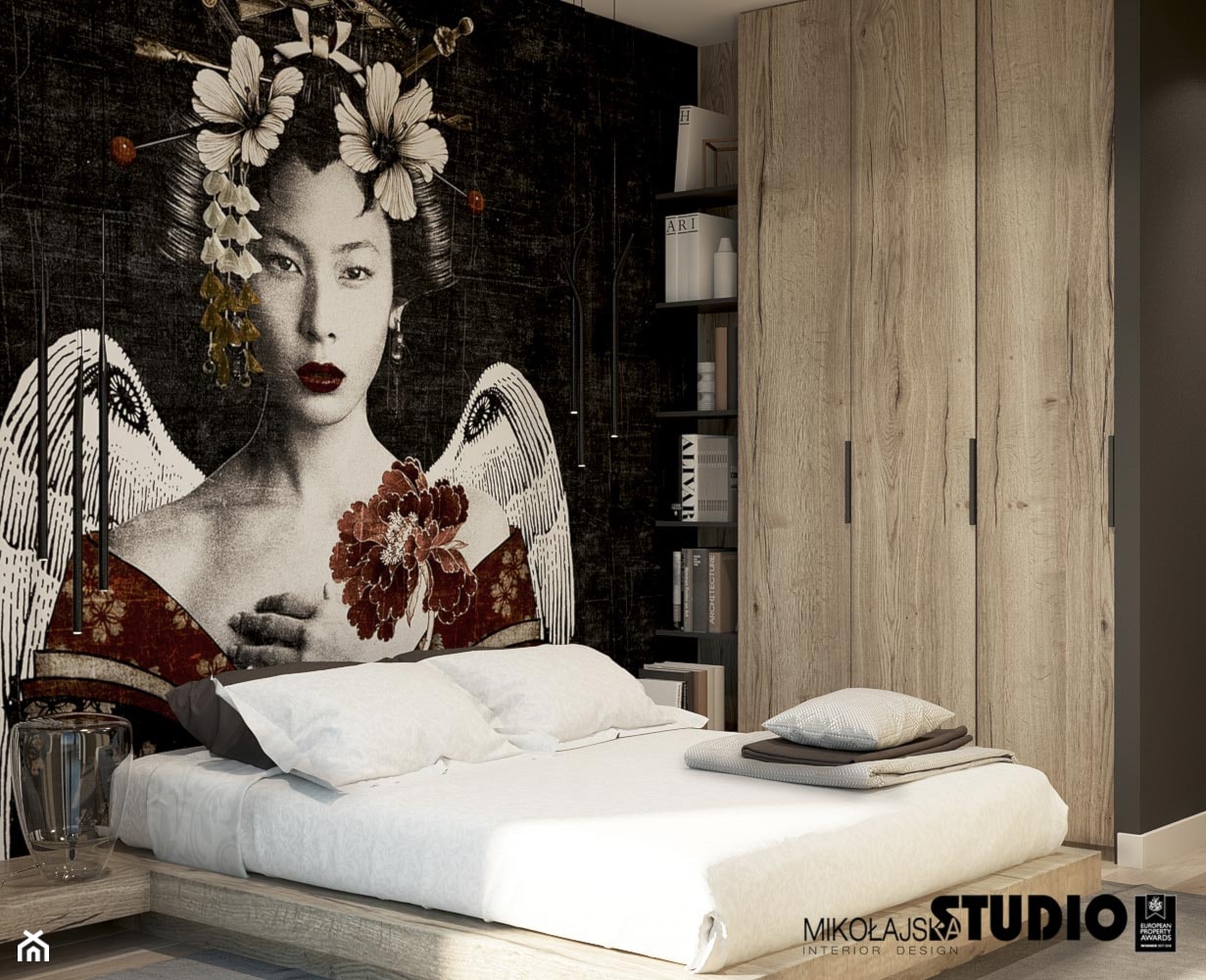 sypialnia, motyw japoński - zdjęcie od MIKOŁAJSKAstudio - Homebook